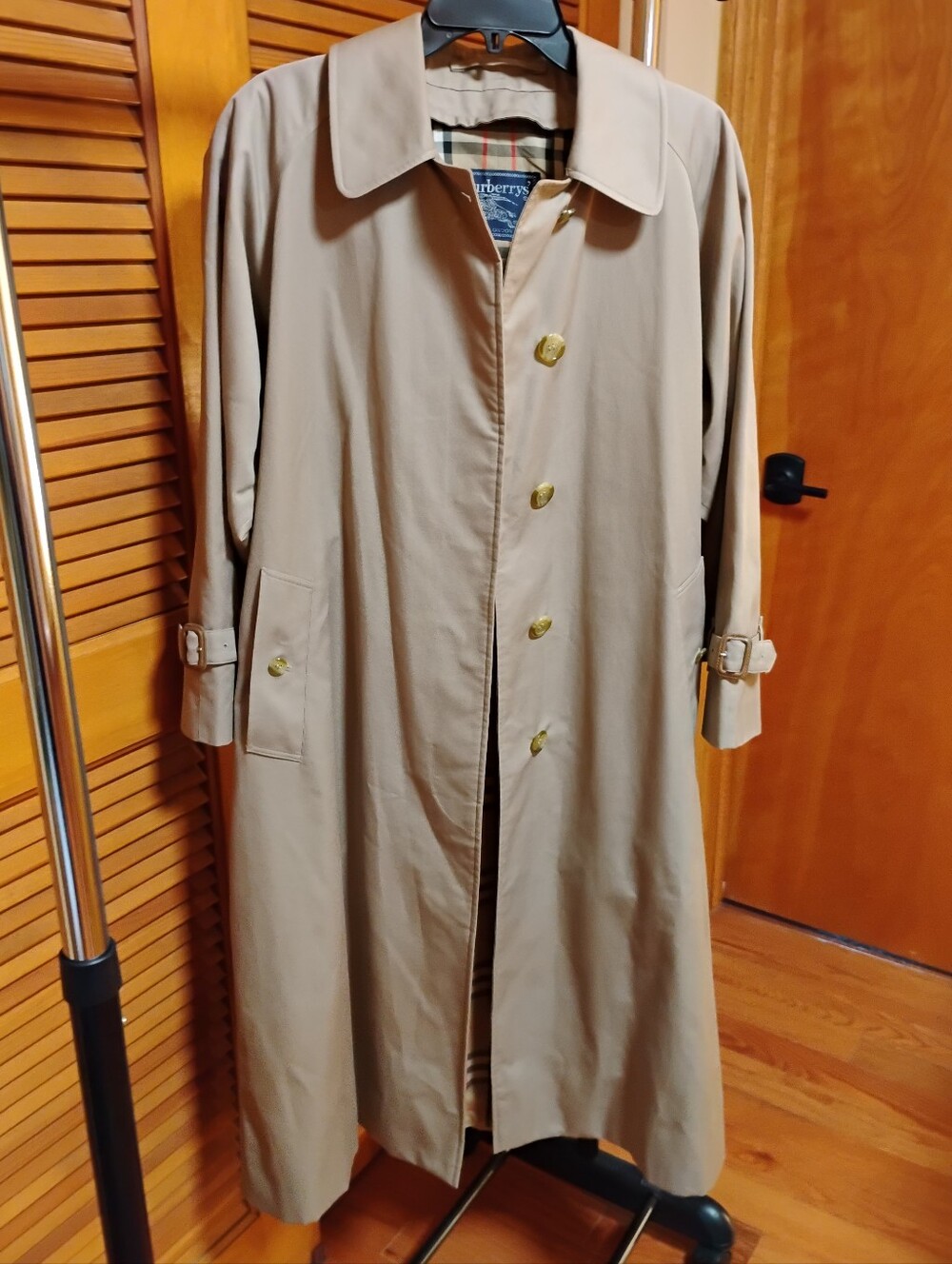 Vintage Burberry Tan Single-Breasted Trench Coat